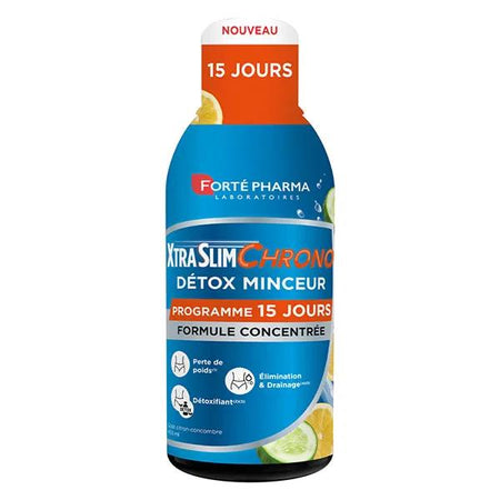 Forté Pharma XtraSlim Chrono Détox Draineur Minceur Citron Concombre 450 ml