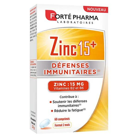 Forté Pharma Zinc 15+ Immune Defences Fatigue 60 tablets