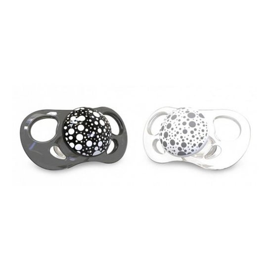 TwistShake Sucette Noir Et Blanc +6M 2 pièces