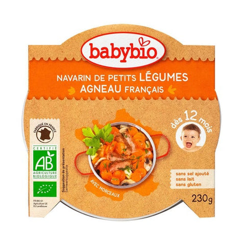 Babybio Lunch Bowl Organic Lamb and Vegetable Navarin +12m (230 g)