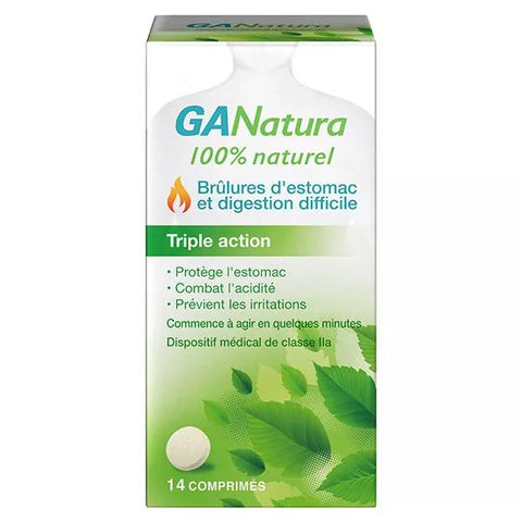 GANatura 100% Natural Heartburn and Indigestion - 14 Tablets