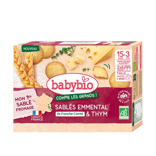 BabyBio Sablés Emmental de Franche Comté & Thym (72 g)