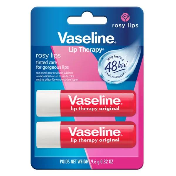 Vaseline Duo stick lèvres rosy lips (2x4,8 g)