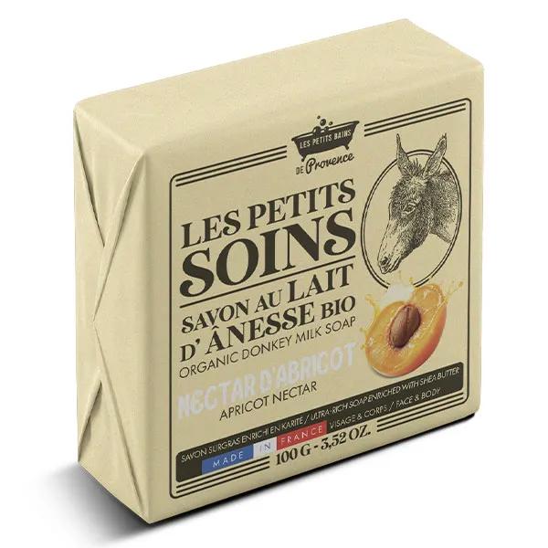 Les Petits Bains de Provence Les Petits Soins Savon au lait d'ânesse Bio Nectar d'Abricot 100g