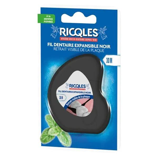 Ricqles Fil Dentaire Expansible Noir (30 m)