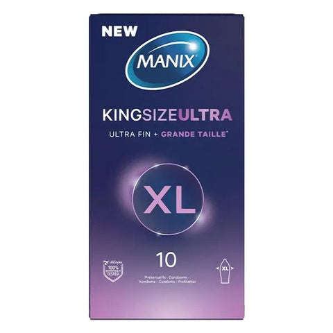 Manix King Size Ultra 10 préservatifs XL grande taille et ultra fins