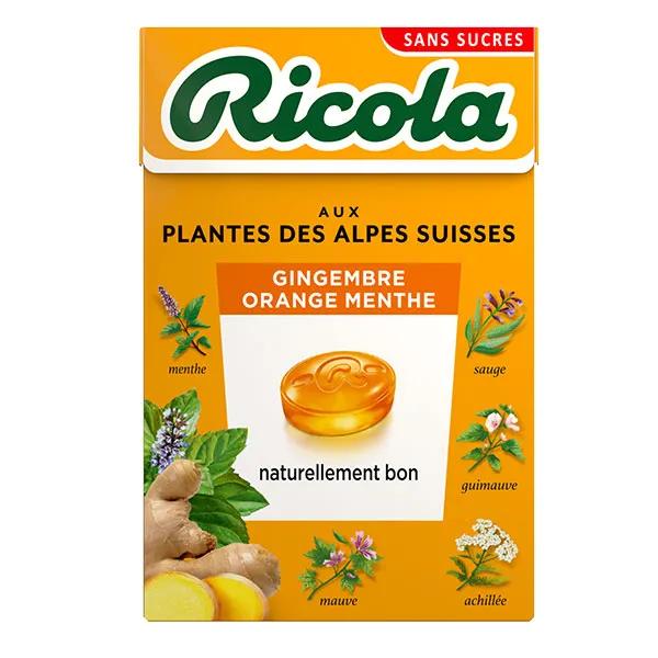 Ricola Gingembre Orange Menthe Sans Sucres 50g