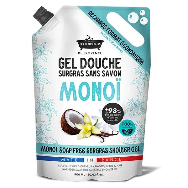 Les Petits Bains de Provence Recharge format Eco Gel Douche Monoï 900 ml
