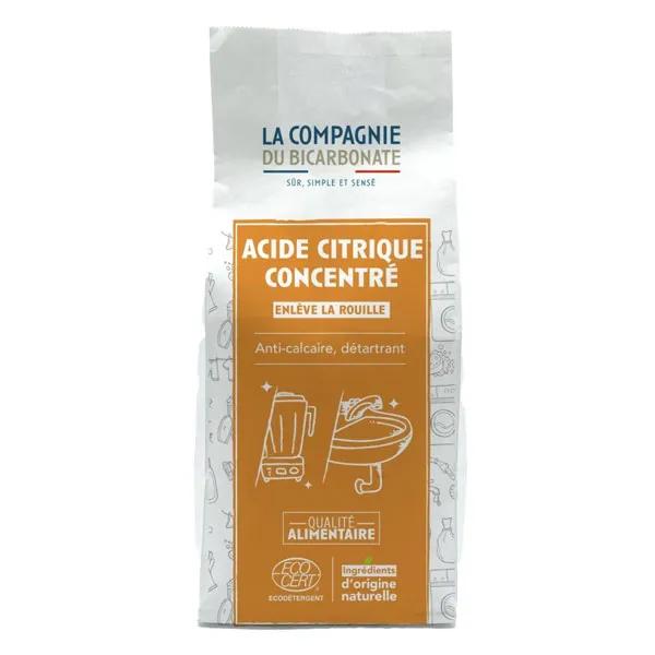 La compagnie du bicarbonate Acide citrique concentré alimentaire sachet kraft 1 KG