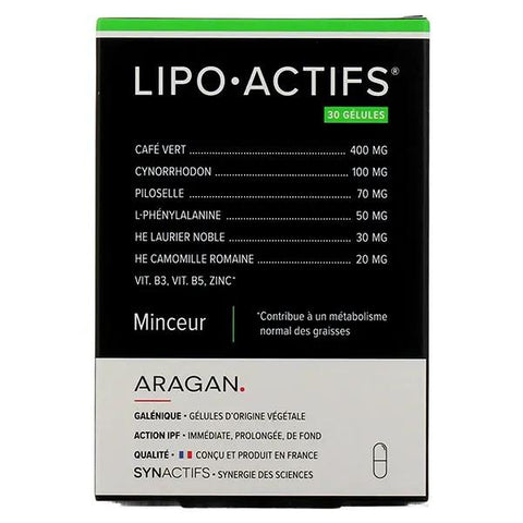 Aragan - Synactifs - Lipoactifs® - Minceur - Piloselle et Zinc - 30 gélules