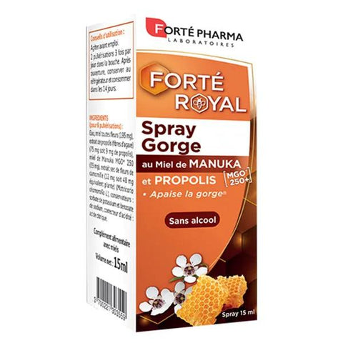Forté Pharma Throat Spray with Manuka Honey & Propolis 15 ml Spray