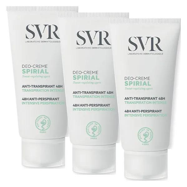 SVR Spirial Deo-Crème Anti-transpirant 48h - 50ml Lot de 3