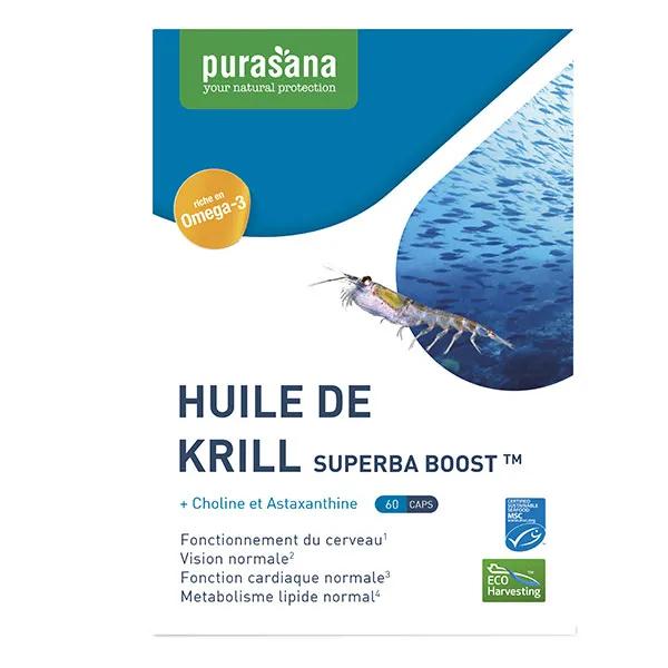 Purasana Huile de Krill 500 mg (60 gélules)