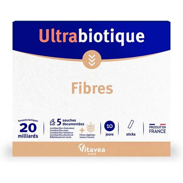 Vitavea Ultrabiotique Fibres - Probiotiques - Transit Constipation 10 sticks