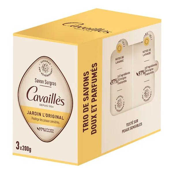 Cavailles Savon surgras Jardin l'original 3X200gr