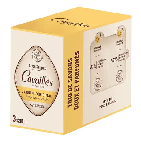 Cavailles Savon surgras Jardin l'original 3X200gr