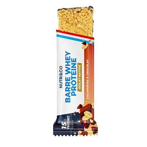 Nutri&Co Barres Protéinées Beurre de Cacahuètes et Chocolat 1 barre de 48 g