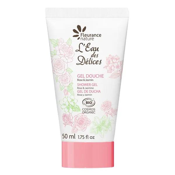 Fleurance Nature Gel douche eau des délices rose & jasmin bio (50 ml)