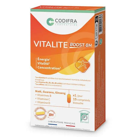 Codifra Vitality Boost 8H Energy Concentration 15 tablets