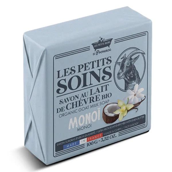 Les Petits Bains de Provence Les Petits Soins Savon au Lait de Chèvre Bio Monoï (100 g)