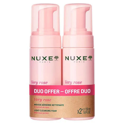 Nuxe Very Rose duo mousse aérienne nettoyante 2x150ml