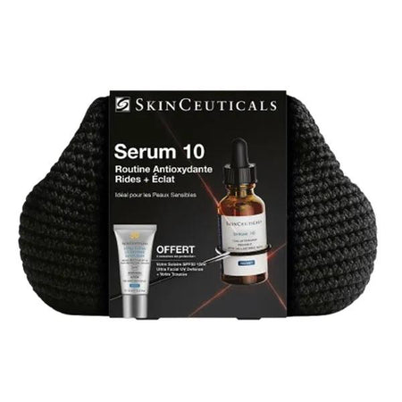 SkinCeuticals Trousse Routine Rides Eclat Sérum 10 - 30ml Ultra Facial UV Défense SPF50 15ml Offert