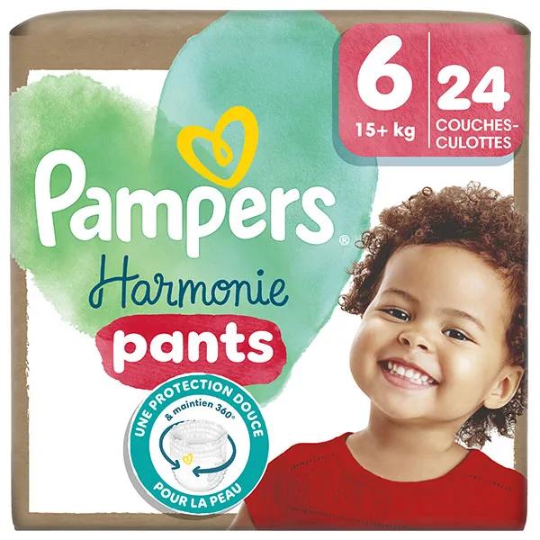 Pampers Harmonie Pants Taille 6, 24 Couches-Culottes,15kg+