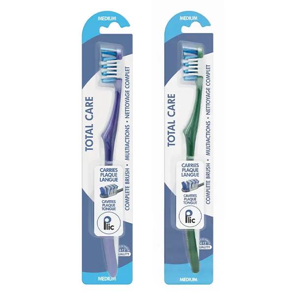 Plic Brosse à dents Total Care multi-actions poils Medium Coloris aléatoire
