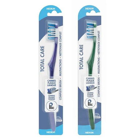 Plic Brosse à dents Total Care multi-actions poils Medium Coloris aléatoire