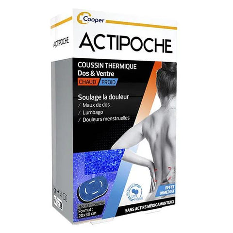 Actipoche Thermotherapy Thermal Microbead Cushion for Back and Abdomen 1 unit