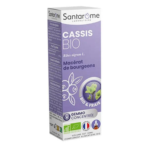 Santarome Bio - Organic Blackcurrant Bud - Gemmotherapy - 30ml Bottle