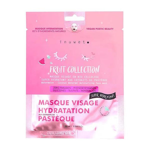 Inuwet Masque Bio Cellulose Fruit Collection Hydratation Pastèque 30ml