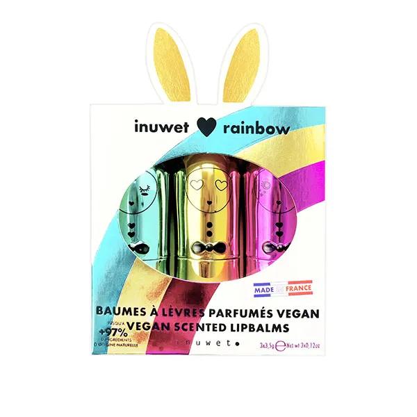 Inuwet Coffret Trio Baume à lèvres Rainbow 3x3,5g