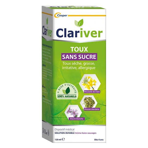 Clariver Cough Sugar-Free plant extracts treat all types of cough