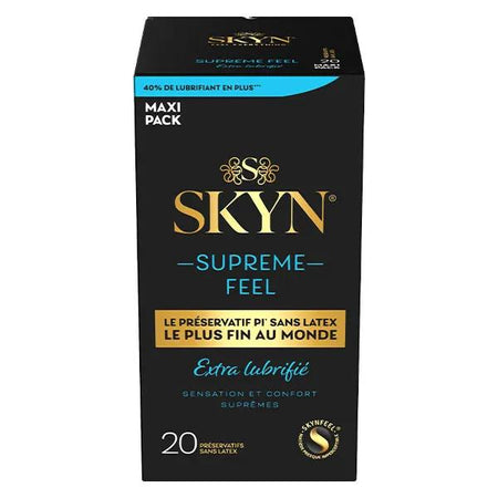 Skyn Suprême Feel Extra Lubrifie 20 préservatifs ultra fins sans latex