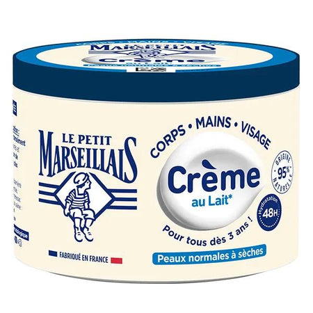 Le Petit Marseillais Crème Lait végétal Multi-Usage Peaux normales à sèches pot 360ml