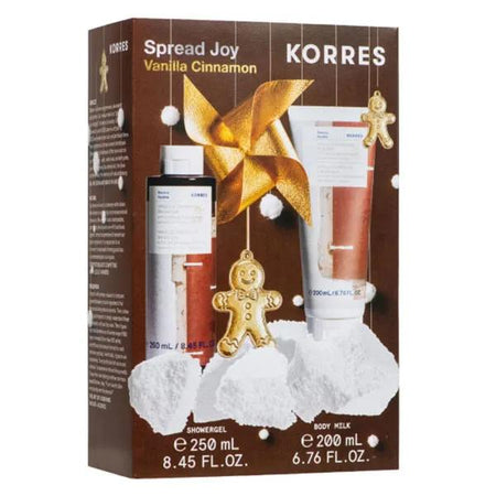 Korres Coffret Corps Vanille cannelle Gel douche 250ml + Lait corps 200ml