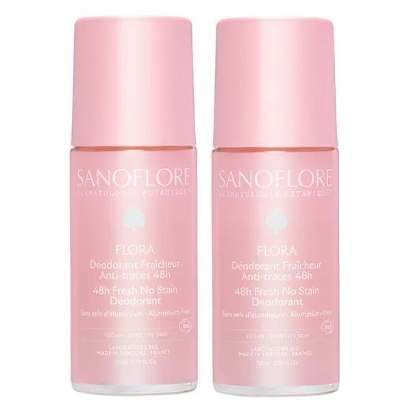 Sanoflore Déodorant Flora 48h - lot de 2x50 ml