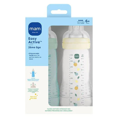 MAM Biberon Easy Active Color Ice 330ml X2