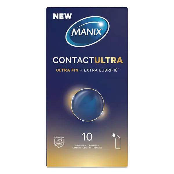 Manix Contact Ultra 10 préservatifs ultra fins et extra lubrifiés