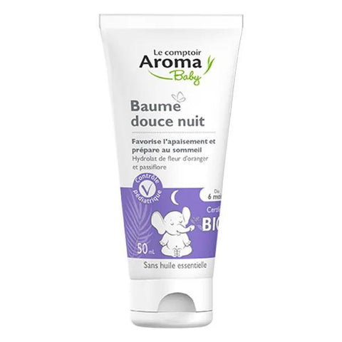 Le Comptoir Aroma Baume Relaxant Douce Nuit Bébé Certifié Bio 50ml