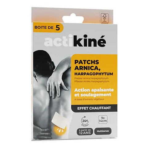Actikiné Multi-zone Arnica-infused patches 9x14cm Box of 5
