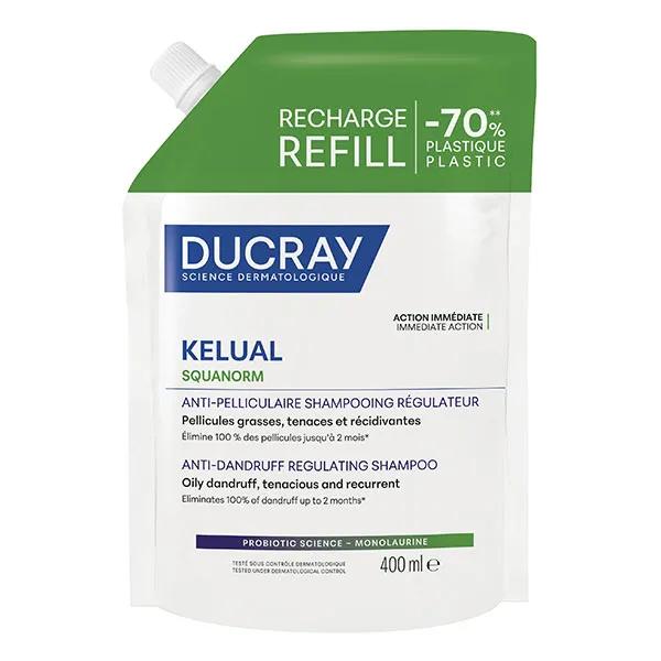 Ducray Kelual Squanorm Shampooing régulateur anti-pelliculaire Eco-Recharge 400 ml