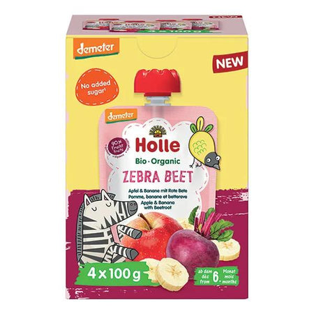 Holle Zebra Beet gourde multipack demeter 4 x 100 grammes