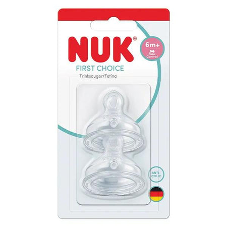 Nuk Tétines FC+ 6 m+ Perçage Flow Control silicone lot de 2
