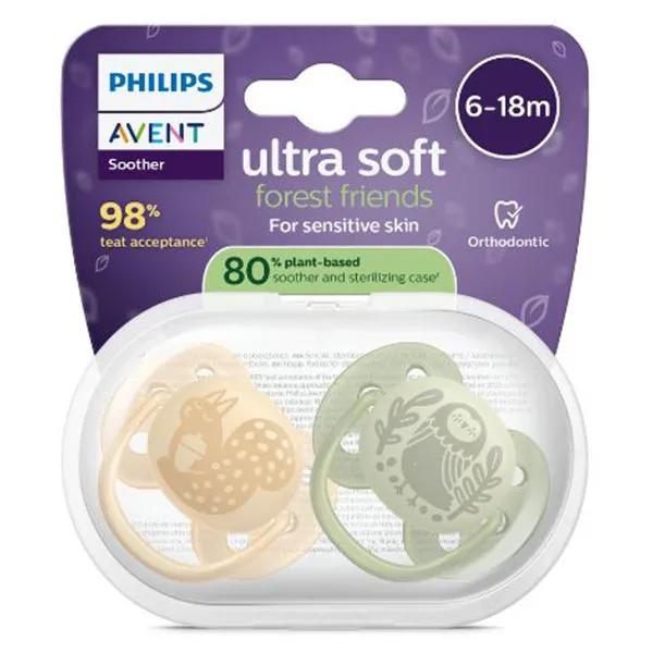 Avent Ultra Soft jour 6-18M Imprimé Nature x2, sans BPA