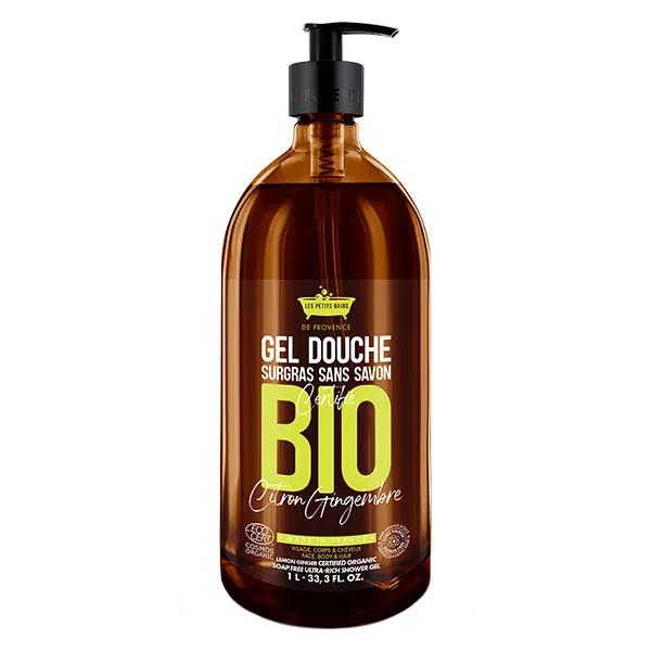Les Petits Bains de Provence Gel douche surgras sans savon BIO Citron Gingembre 1L
