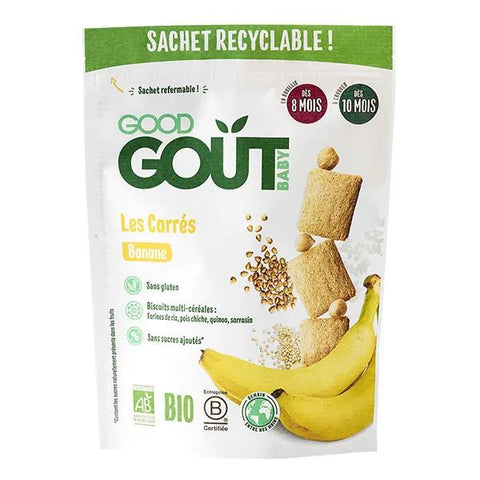 Good Goût Square Banana Biscuits +8m Organic 50g