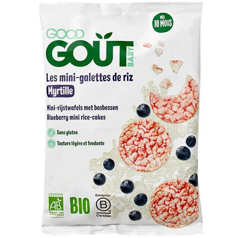Good Goût Biscuits Mini-Galette de Riz à la Myrtille +10m Bio 40g