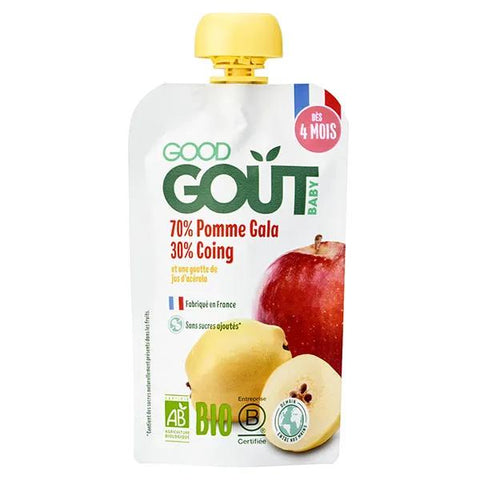 Good Goût Quince Apple Fruit Purée Pouch +6m Organic 120g